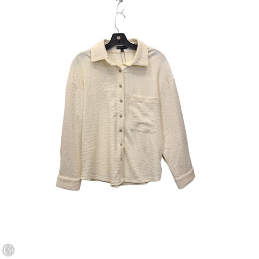 Top Long Sleeve By Miou Muse In Cream, Size: S