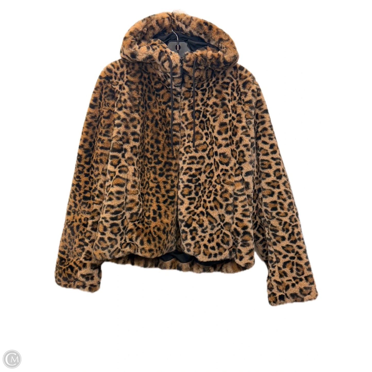 Jacket Faux Fur & Sherpa By Rachel Zoe In Animal Print, Size: M