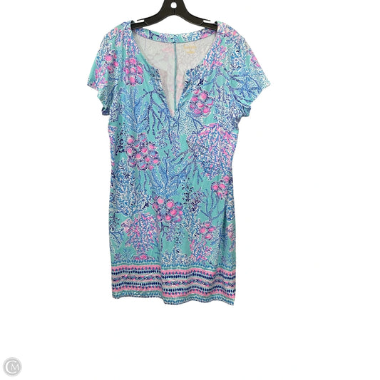 Dress Casual Short By Lilly Pulitzer In Blue & Pink, Size: Xl