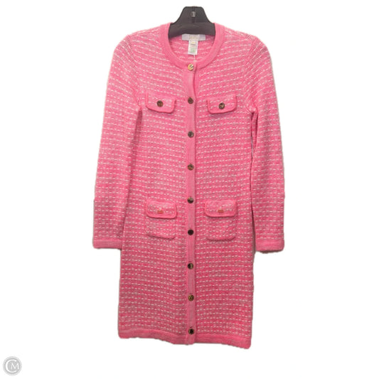 Dress Casual Midi By Lilly Pulitzer In Pink & White, Size: Xxs