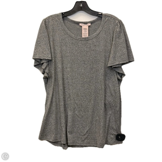 Top Short Sleeve By Philosophy In Grey, Size: Xxl