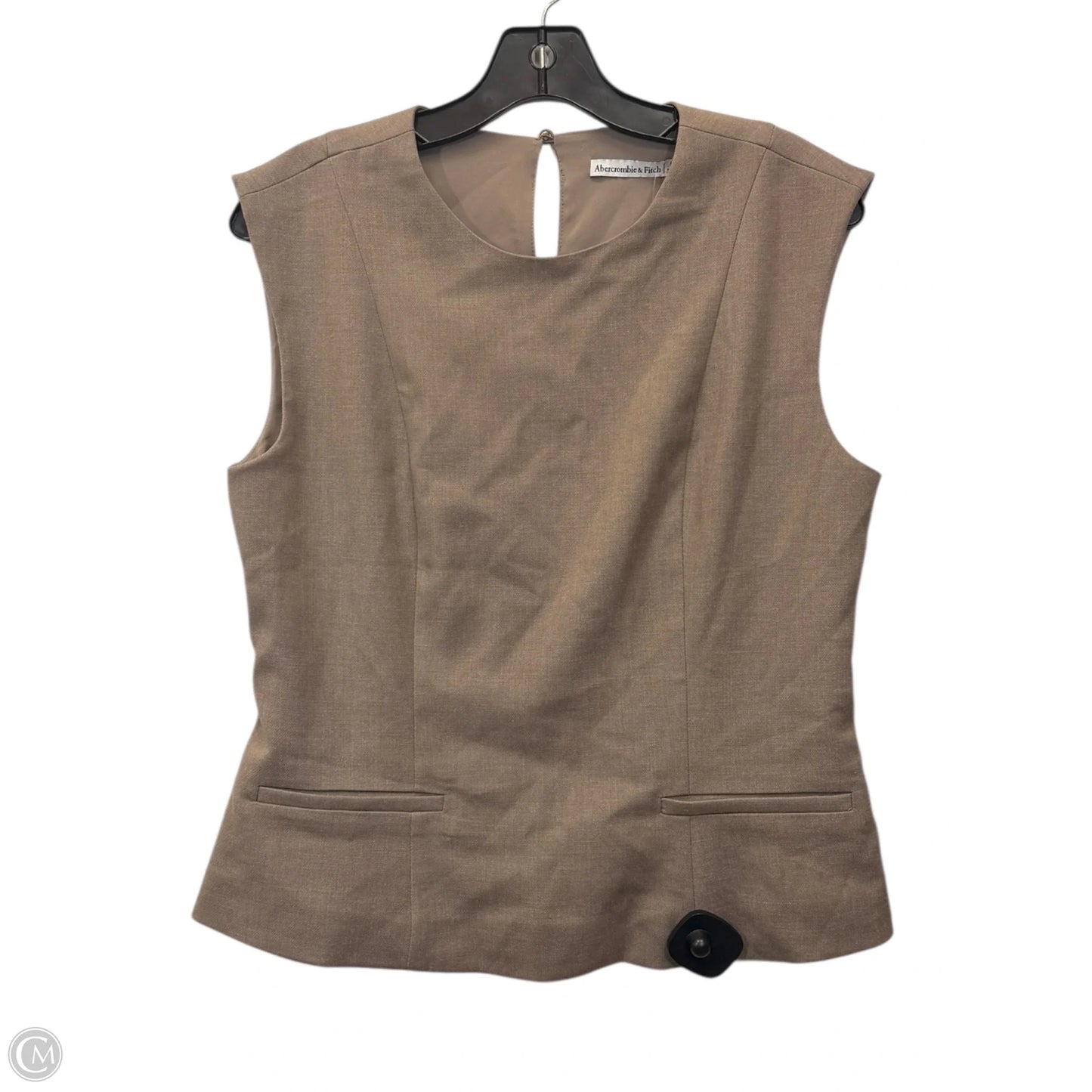 Top Sleeveless By Abercrombie And Fitch In Tan, Size: M