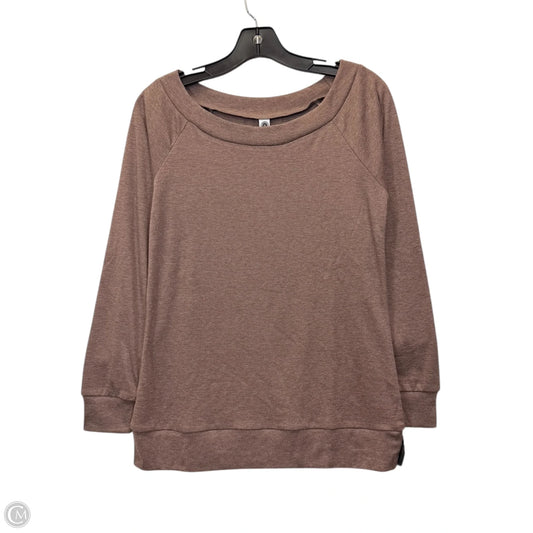 Top Long Sleeve By YSYOKOW In Brown, Size: S