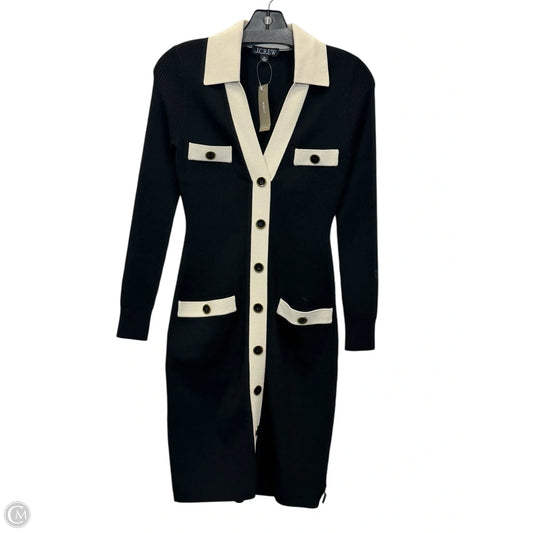 Dress Casual Midi By J. Crew In Black & Cream, Size: Xs