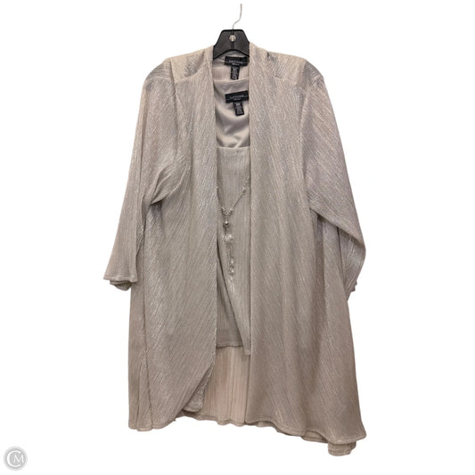 Pants Set 2pc By R And M Richards In Champagne , Size: 2x