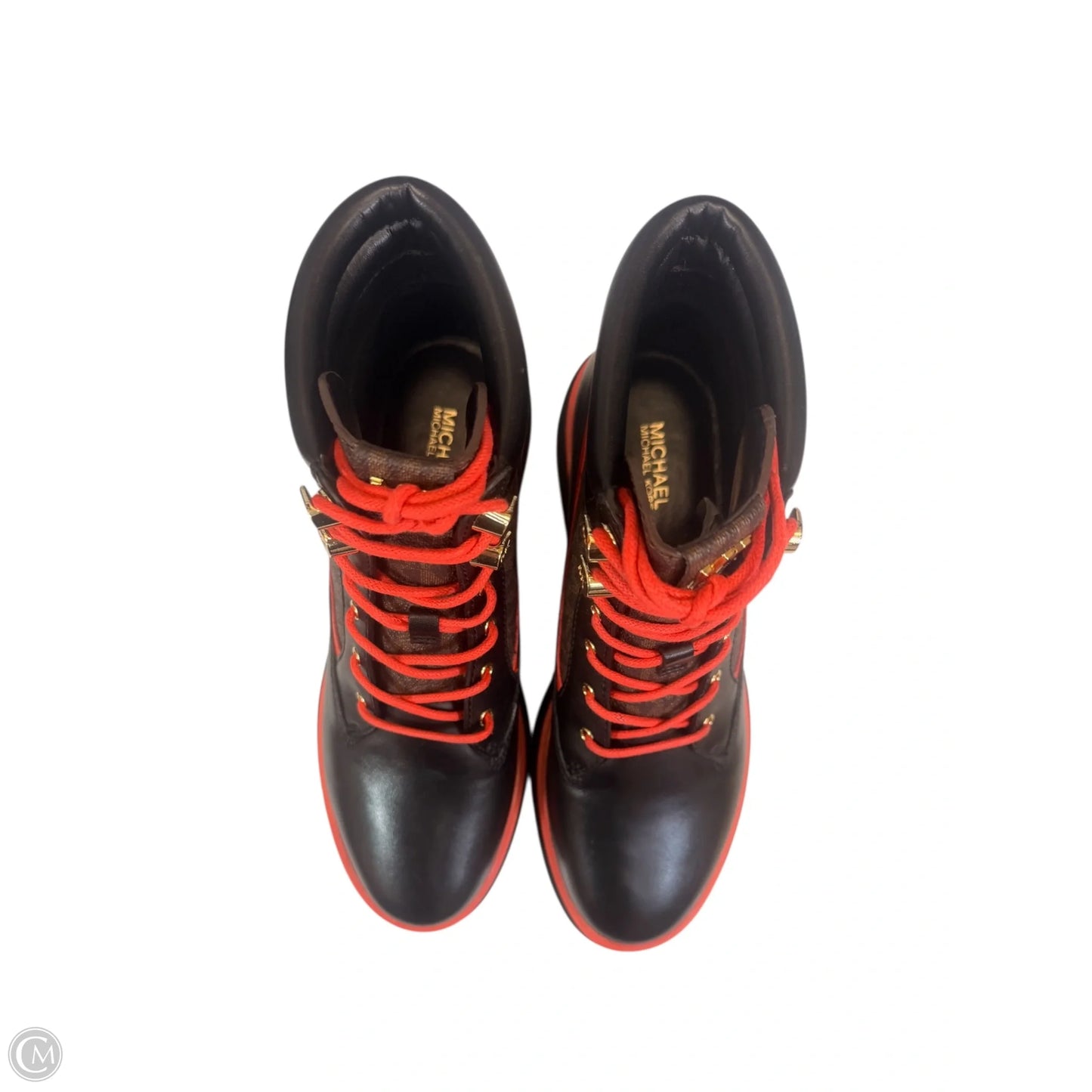 Boots Designer By Michael Kors In Brown & Orange, Size: 7.5