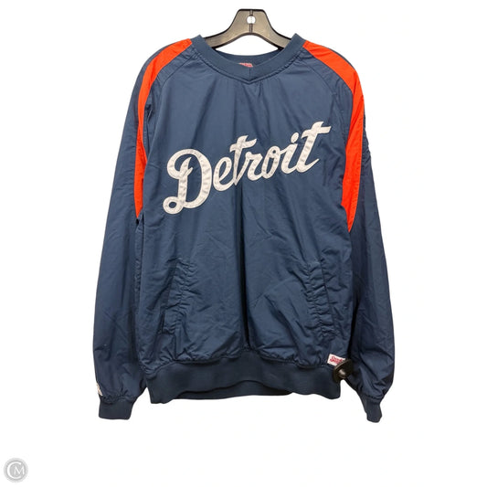 Athletic Sweatshirt Crewneck By Stitches In Blue & Orange, Size: M