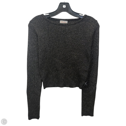 Top Long Sleeve By Allie Rose In Black & Gold, Size: L