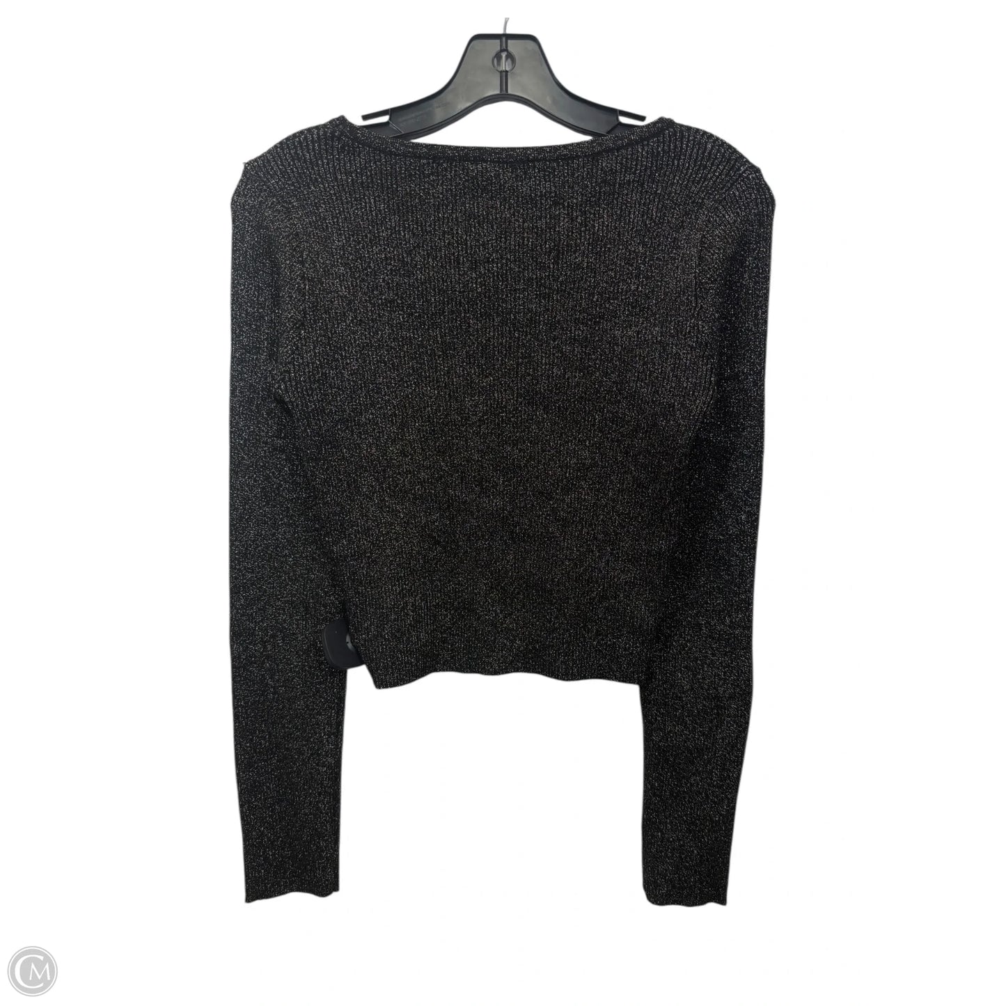 Top Long Sleeve By Allie Rose In Black & Gold, Size: L