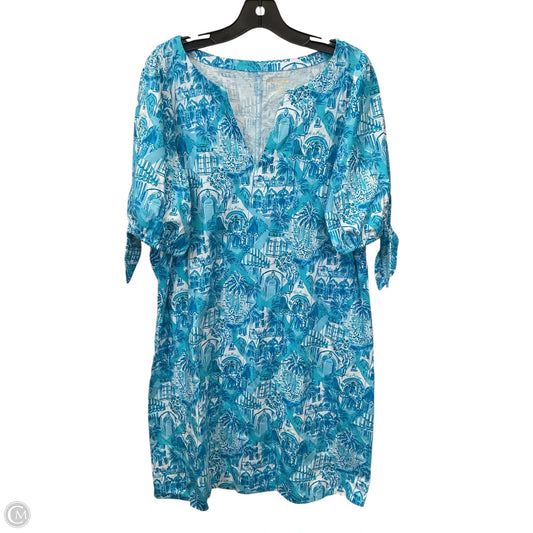 Dress Designer By Lilly Pulitzer In Blue & Green, Size: L