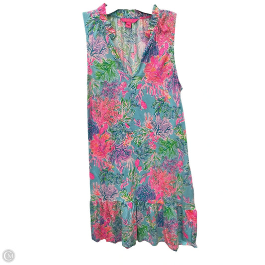 Dress Designer By Lilly Pulitzer In Tropical Print, Size: L