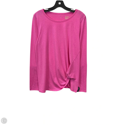 Top Long Sleeve Designer By Lilly Pulitzer In Pink, Size: L