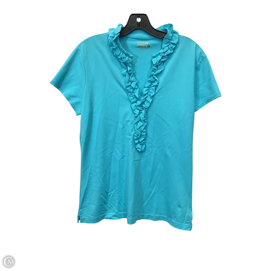 Top Short Sleeve By Lilly Pulitzer In Teal, Size: L