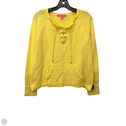 Top Long Sleeve Designer By Lilly Pulitzer In Yellow, Size: L