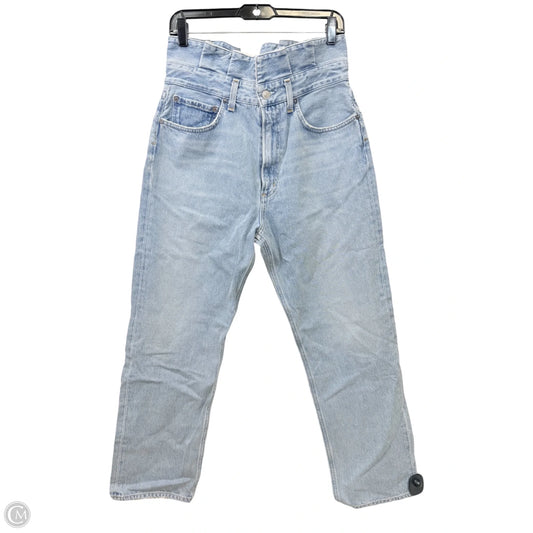 Jeans Straight By Agolde In Blue Denim, Size: 6