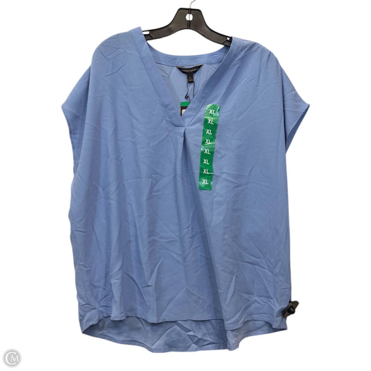 Top Short Sleeve By Banana Republic In Blue, Size: Xl