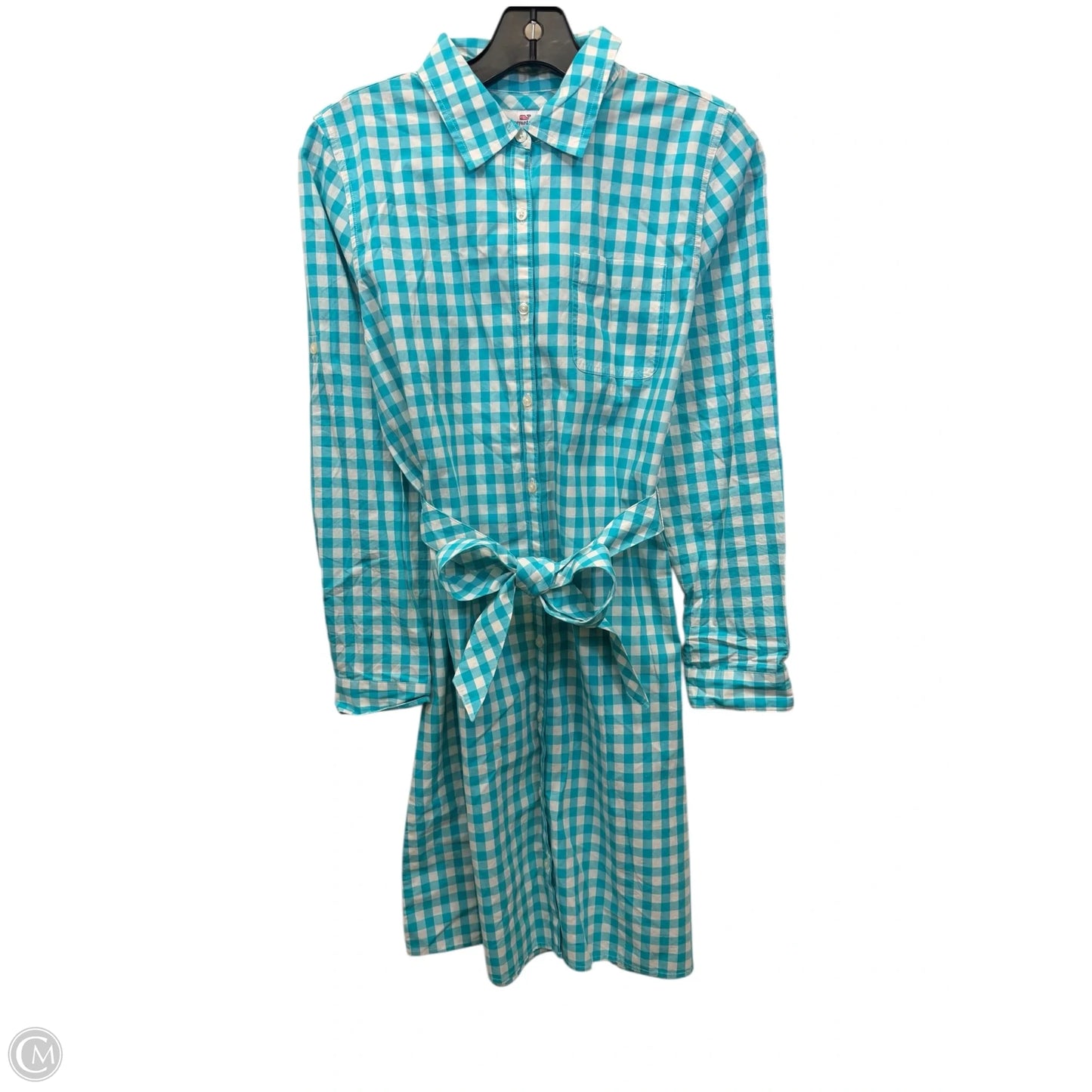Dress Casual Midi By Vineyard Vines In Blue & White, Size: Xl