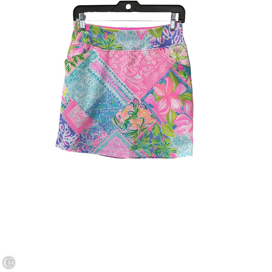 Skort Designer By Lilly Pulitzer In Blue & Pink, Size: Xs