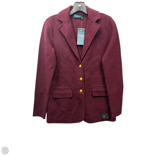 Blazer By Lauren By Ralph Lauren In Maroon, Size: M