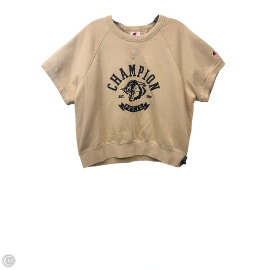 Sweatshirt Crewneck By Champion In Black & Tan, Size: L