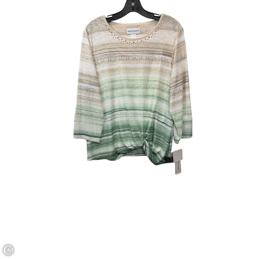 Top 3/4 Sleeve By Alfred Dunner In Tan, Size: M