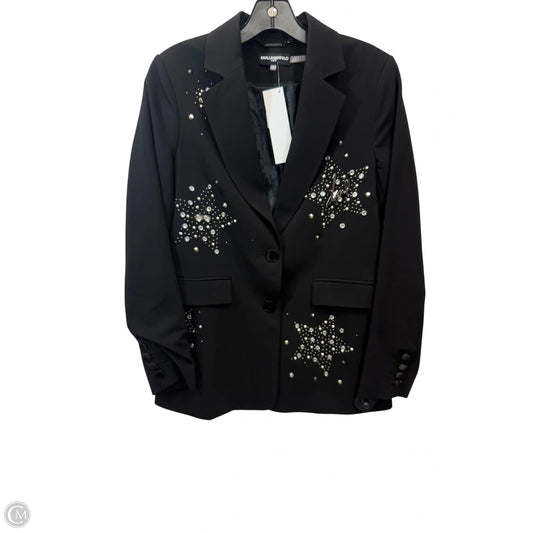Blazer Designer By Karl Lagerfeld In Black, Size: Xs