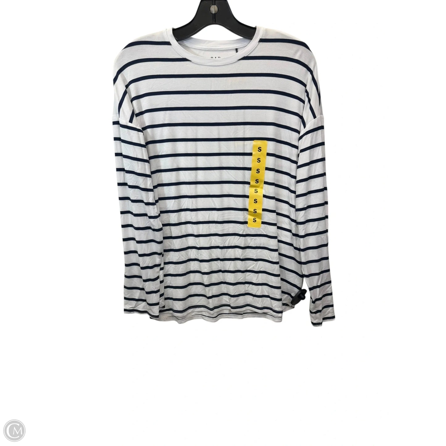 Top Long Sleeve By Gap In Striped Pattern, Size: S
