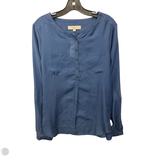 Top Long Sleeve By Loft In Blue, Size: M