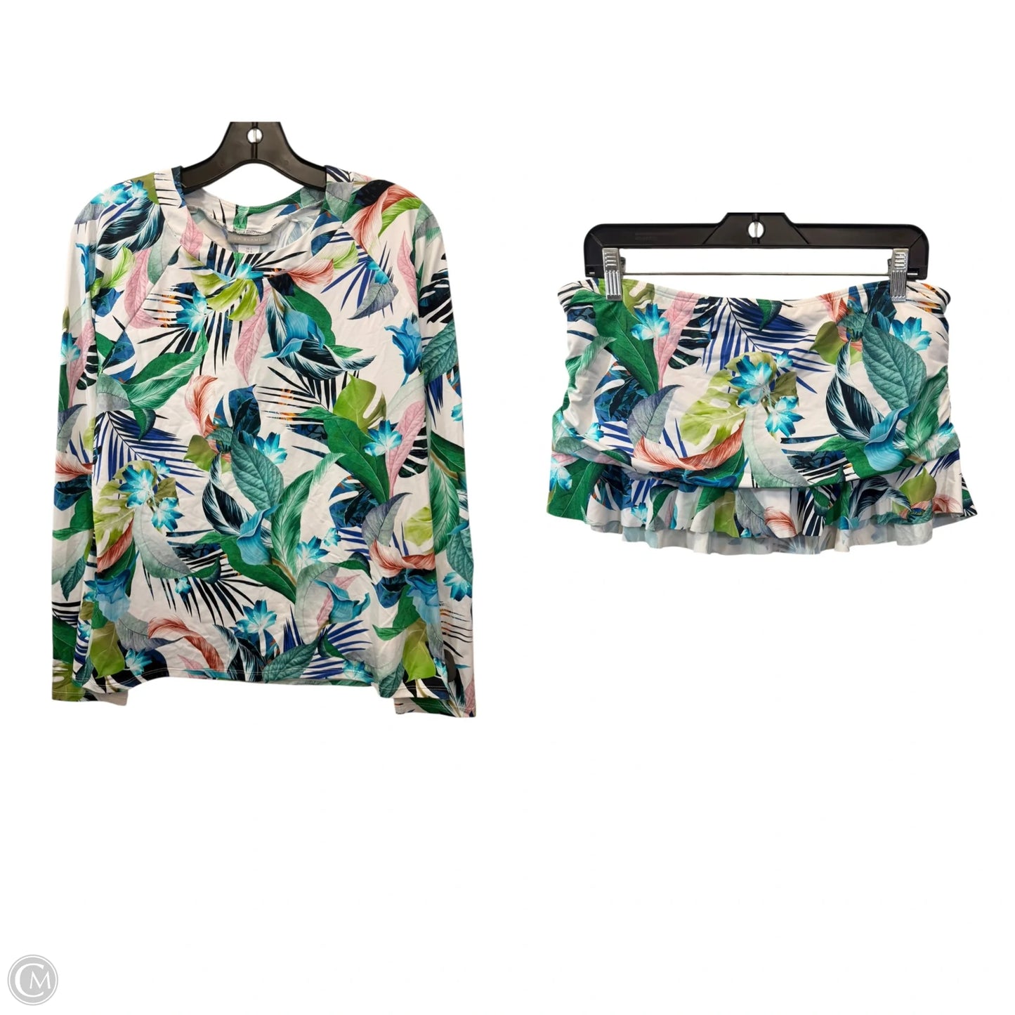 Swimsuit 2pc By La Blanca In Tropical Print, Size: L
