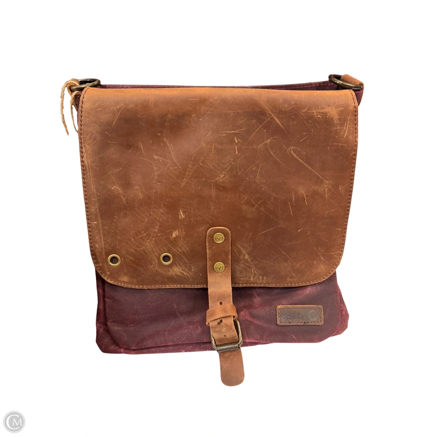 Crossbody Leather By Della, Size: Medium