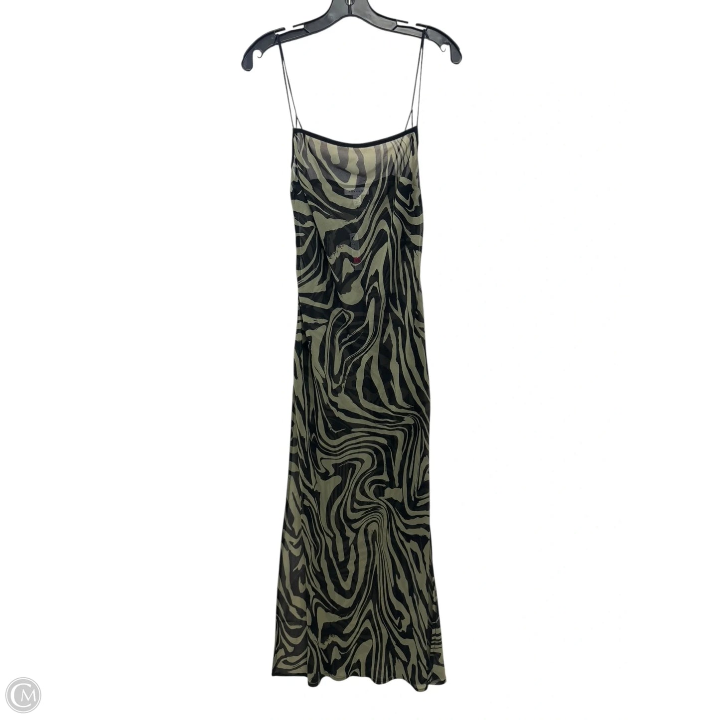 Swimwear Cover-up By Top Shop In Black & Green, Size: M