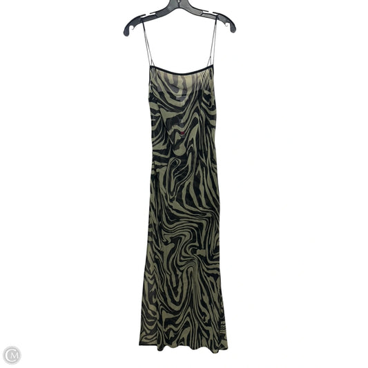 Swimwear Cover-up By Top Shop In Black & Green, Size: M