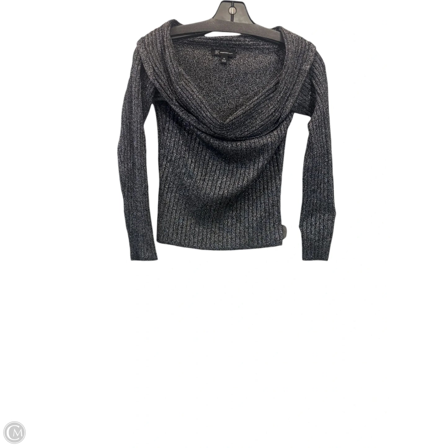 Top Long Sleeve By International Concepts In Black & Silver, Size: Xs