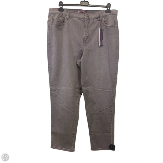 Jeans Straight By Gloria Vanderbilt In Grey Denim, Size: 16