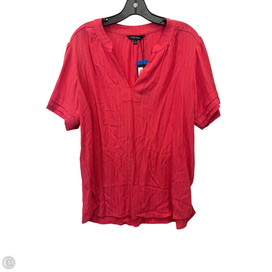 Top Short Sleeve By Well Worn In Pink, Size: L