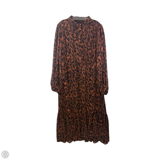 Dress Casual Maxi By Evereve In Animal Print, Size: Xl