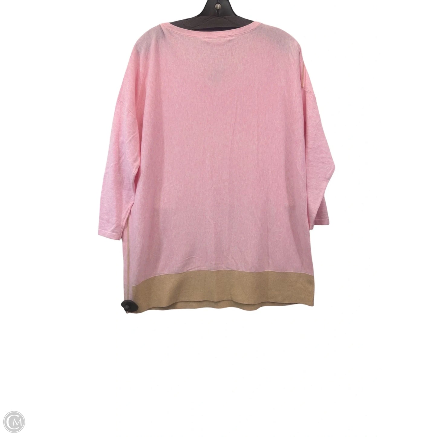 Top 3/4 Sleeve Designer By Lilly Pulitzer In Pink, Size: Xl
