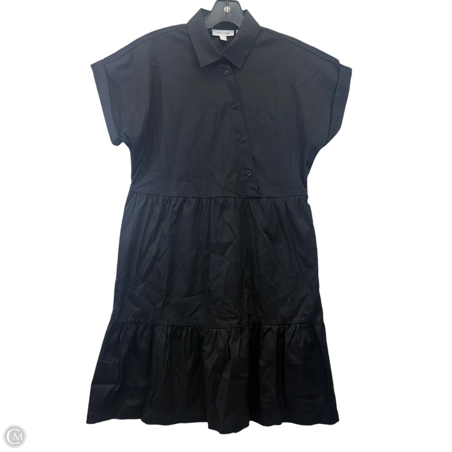 Dress Casual Midi By Chicos In Black, Size: Xs