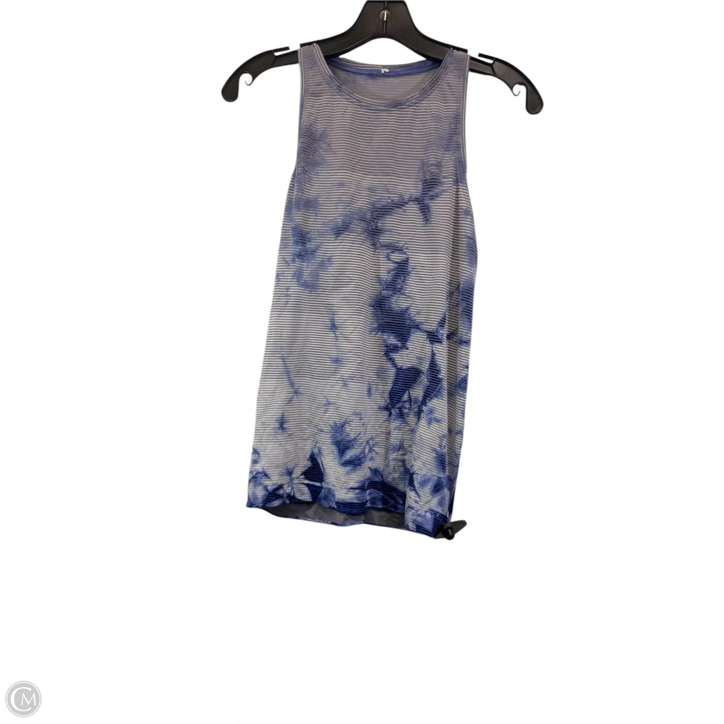 Athletic Tank Top By Lululemon In Blue & White, Size: 8
