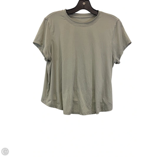 Athletic Top Short Sleeve By Lululemon In Green, Size: S