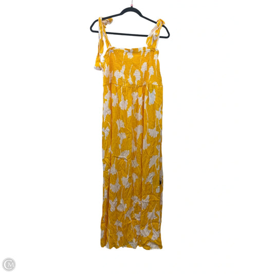 Dress Designer By Diane Von Furstenberg In White & Yellow, Size: L