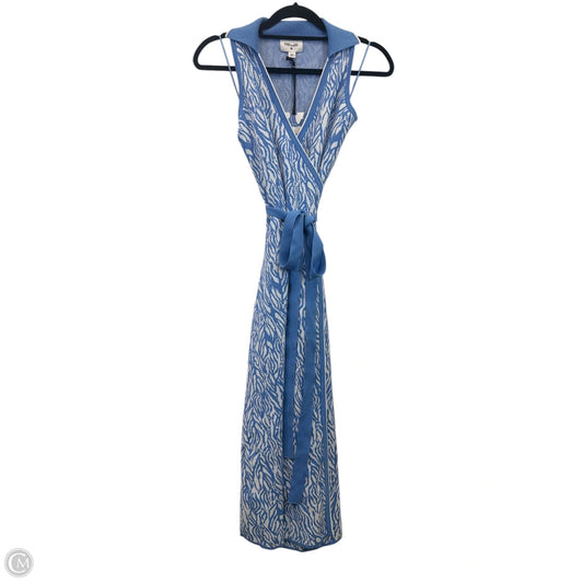 Dress Designer By Diane Von Furstenberg In Blue & White, Size: M