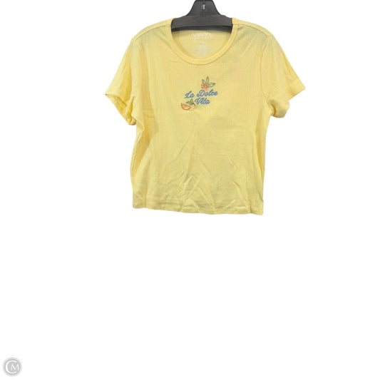 Top Short Sleeve Basic By Clothes Mentor In Yellow, Size: Xxl