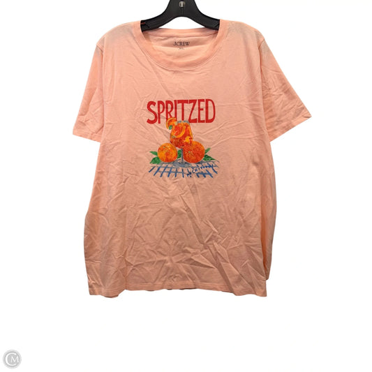 Top Short Sleeve Basic By J. Crew In Orange, Size: Xxl