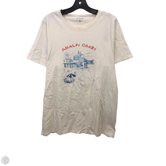 Top Short Sleeve Basic By J. Crew In Blue & White, Size: Xxl