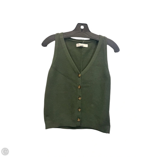 Top Sleeveless By Loft In Green, Size: S