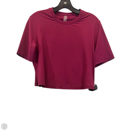 Athletic Top Short Sleeve By Vively In Purple, Size: S