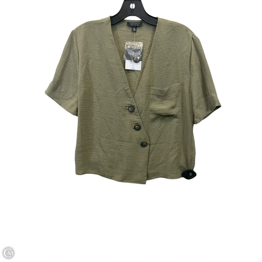 Top Short Sleeve By Top Shop In Green, Size: Xs