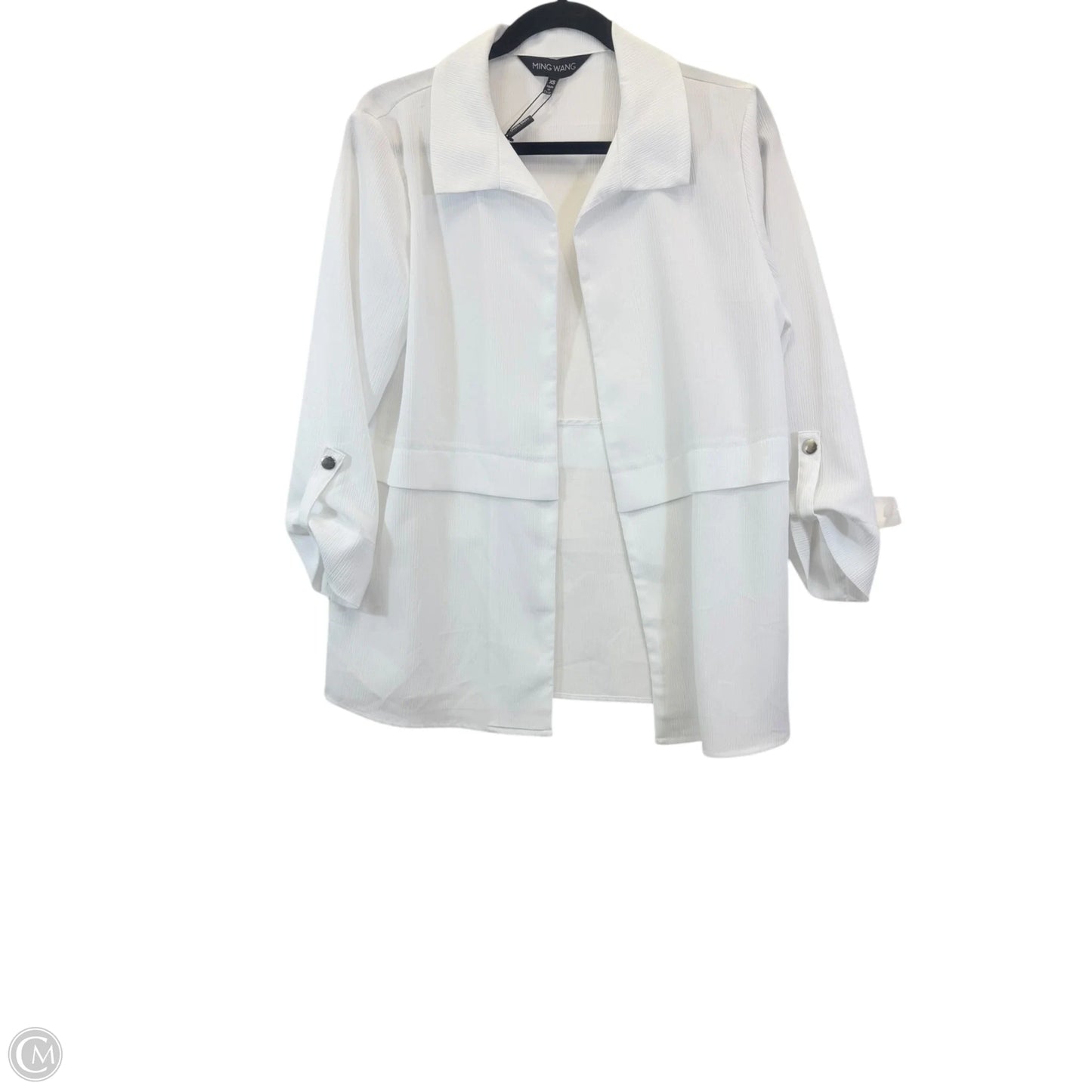 Cardigan By Ming Wang In White, Size: Xs