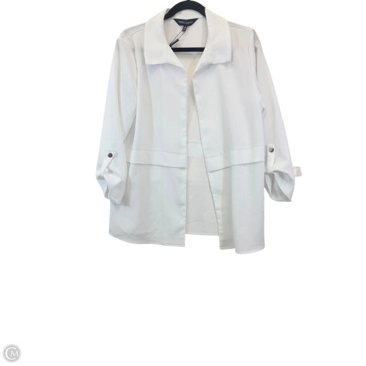 Cardigan By Ming Wang In White, Size: Xs